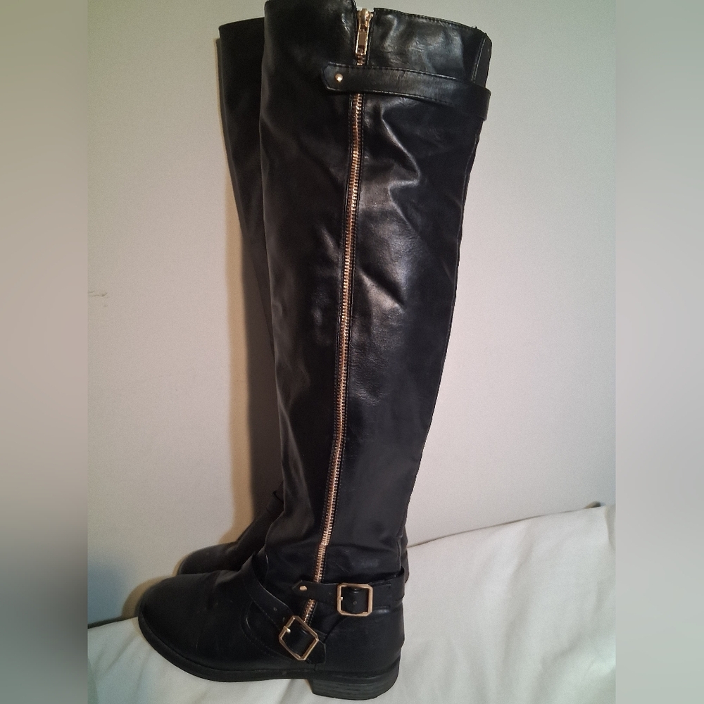 Black Knee-High Boots Size 6.5